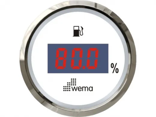 Wema Silber-Serie Anzeige Treibstoff Digital weiß