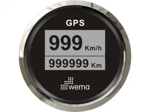 Wema Silber-Serie GPS-Speedometer-Digital 52mm schwarz