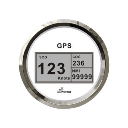 Wema Silber-Serie GPS-Speedometer-Digital weiß