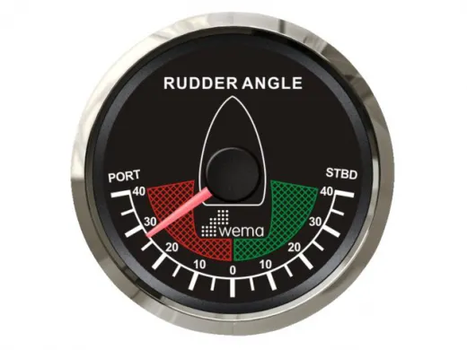 Wema Silverline rudder indicator gauge NMEA2000 black