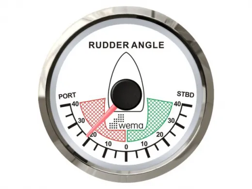 Wema Silverline rudder indicator gauge NMEA2000 white