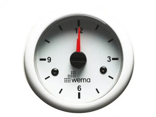 Wema Uhr analog weiß