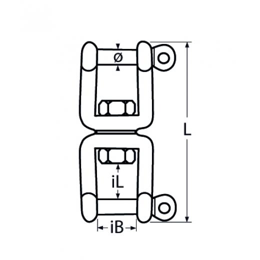 Wirbelschäkel Gabel-Gabel